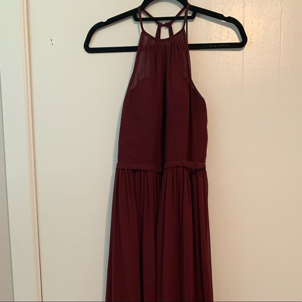 Burgundy bridesmaid dress